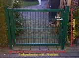 Hochwertiges Gartentor Hoftor / Tor-Einbau-Breite: 125 cm - Tor-Einbau-Höhe: 143 cm - Inklusive 2 Pfosten (60mm x 60mm) / Grün ...