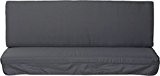 Hollywoodschaukel Comfort Schaukelauflage Kissen 3 Sitzer anthrazit mit wasserabweisendem Polyesterstoff und abnehmbaren Bezug