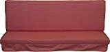 Hollywoodschaukel Comfort Schaukelauflage Kissen 3 Sitzer Streifen rot weiss mit abnehmbarem Bezug