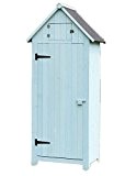 Holz-Gartenschrank 179cm Blau
