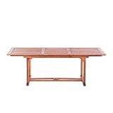 Holz Gartentisch - Esstisch ausziehbar - Holztisch - Gartenmöbel - Tisch rechteckig - TOSCANA