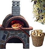 Holzbackofen mit Untertisch Smart Pizzaofen Naturstein Colorato