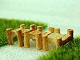 Holzbrücke aus Harz DIY Gartendeko Puppenhaus-Ausschmückung Miniatur Mini-Welt als Geschenk