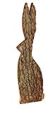 Holzhase Osterhase aus Eichenholz mit Rinde Hase Naturprodukt 90cm
