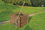 Holzkomposter 90x90xH70 cm Kiefer braun kesseldruckimprägniert mit Holz-Stecksystem von Gartenwelt Riegelsberger