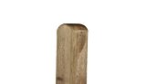 Holzpfosten rund / Holzpfosten mit Rundkopf aus Kiefer/Fichte Holz; druckimprägniert für Sichtschutzzäune in den Maßen 9 x 9 x 190 ...