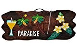 Holzschild 50cm Paradise Tiki Hawaii