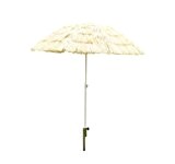 homcom 01-0025 Sonnenschirm, Hawaii-/Strand-/Bast-/Party-/Garten Schirm Durchmesser 160 cm, beige
