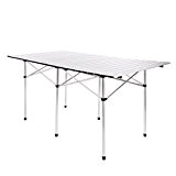 Homdox Aluminium faltbar Klapptisch Campingtisch Gartentisch Tisch tragbar 140 x 70 x 70 cm mit Tragetasche