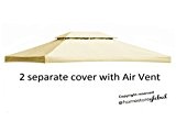 Homestore Globale Canopy Ersatz für 4M x 3M Pavillon mit Air Vent - 2 separate Abdeckung Stücke für zwei Reihen ...
