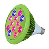 Hommii E27 24W LED Pflanzenlampe Wachstumslampe Pflanzenlicht für Zimmerpflanzen Blume Innengarten Gewächshaus usw Grün