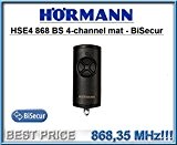 Hörmann HSE4 868 BS BiSecur struktur matt schwarz handsender 868,3Mhz BiSecur 4-kanal fernbedienung (4511738). Top Qualität original Hörmann fernbedienung für ...