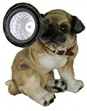 Hundekind Mops oder Rottweiler mit Solarlampe Hund TOP, Farbe:Hell