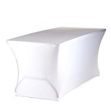 Husse Tischhusse Tischdecke Tischbezug Überwurf Design Dekoration Tischüberwurf Tischdekoration 80x180 cm in Weiss von Strattore