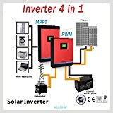 Hybrides Inverter Inverter Solar 3 KVA 24 V Wellenlänge reine MPPT 60 A Netzteil + Dimmer + Ladegerät 3 in 1