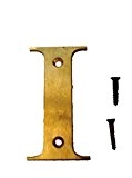 I - 7,6 cm Messing Buchstaben/Buchstabe - Haus Türschild - 1. Alphabet