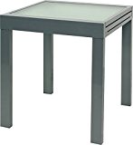 IB-Style - DIPLOMAT Gartentisch-XL | Aluminium SILBERMATT | Premium Ausziehtisch 90 - 180 cm Gartentisch