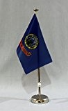 Idaho USA Bundesstaat 15x25 cm Tischflagge (CH) mit 42 cm Chrom Tischflaggenständer, edle Ausführung