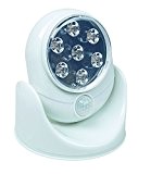 Idena 10034737 - LED Lampe mit 7 Leuchten, kabellos, Bewegungsmelder, batteriebetrieben für Innen und Außen, weiß