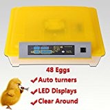 Iglobalbuy Brutmaschine/Inkubator, für 48 Eier, Huhn/Ente, automatisch