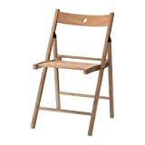 IKEA Klappstuhl "Terje" zusammenklappbarer Stuhl aus massiver Buche - BxTxH 44x51x77cm