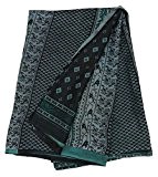 Indische Jahrgang-Sari-Fertigkeit-Gewebe-reine Silk schwarze antike gedruckte Saree benutzte 5YD