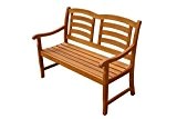 indoba® IND-70065-GB2 - Serie Montana - Gartenbank 2-Sitzer aus Holz FSC zertifiziert