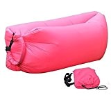 Inflatable Air Bed Folding Sofa Liege Luft Sitzsack Kompression Air Sleeping Bags für Indoor Outdoor Lounging Reisen, Faltend (Rosa)