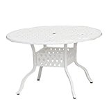 Inko Aluguss Tisch Nexus Weiß rund 120 cm Gartentisch TAG 202-W