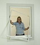 Insektenschutz Alu Rahmen System Profi für Fenster 100 x 120cm weiß - kürzbar