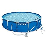 Intex 12-28236 Metall-Frame Pool-Set 457 x 122 cm, Kartuschenfilter 3785 Liter/h, Leiter, Abdeck-/ Bodenschutz-plane