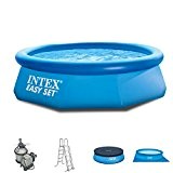 Intex 305x91 cm Easy Pool Komplettset incl. Sandfilteranlage, Poolleiter, Abdeckplane und Unterlegeplane 289352