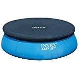 INTEX Abdeckplane für runde Easy-Pool Ø 305cm mit Schnur, langlebiger PVC, blau // Pool Schwimmbecken Abdeckung Planschbecken Sicherheitsabdeckung