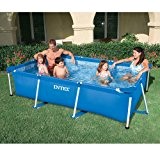 INTEX Familienpool 220x150x60 cm, blau, sehr stabil, schneller Auf-und Abbau // Metal Frame Pool Schwimmbecken Swimmingpool Swimming Quick Up