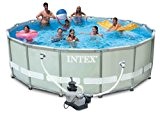 Intex Ultra Rondo Frame Pool Set, Sandfilteranlage 7,9 m3, Leiter, Abdeckplane, Bodenschutzplane, 5,49 m x 1,32 m