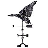 iorman Original PURE Handarbeit 3D Fliegende Ente Wetterfahne Richtungen Symbol für Farmhouse Barn Rustikal Outdoor