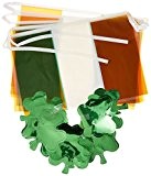 Irland Deko Banner mit Fahne und Kleeblatt