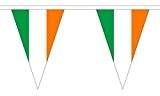 Irland (Irland) Dreieckiger Wimpel 27 flaggen, 10 meter Lang Wimpel + 59mm Knopf-abzeichen