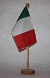 Italien Tischflagge 15x25 cm in Profiqualität, mit 42 cm Massivholz - Tischständer