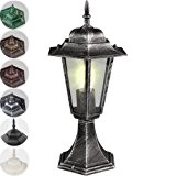 Jago Aussenleuchte Laterne Lampe Gartenbeleuchtung Antik-look 41cm hoch aus Aluminium in der farbe Ihrer Wahl