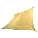 Jago Sonnensegel Quadrat Rechteck mit UV Schutz inkl. 4 Befestigungs-Seile, reißfest, 5x5m, beige