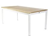 Jan Kurtz - Tisch Quadrat 2 weiß/ Teak - Saisonauslauf 2015 - 180 x 90 cm - Design - Gartentisch ...
