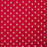 Jersey Sterne - Rot / Weiss - 150 cm breit