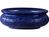 K&K Bonsaischale / Pflanzschale Watzmann, 40x15cm, blau, aus frostbeständiger Steinzeug-Keramik
