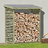Kaminholzregal für 2,3 m³ Brennholz Brennholzregal Holz KDI für aussen von Gartenpirat®
