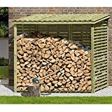 Kaminholzregal XXL Brennholzregal mit Rückwand für 3,8 m³ Holz von Gartenpirat®