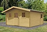 Karibu Woodfeeling Gartenhaus Skara 3 40 mm mit integriertem Schrank Außenmaß (B x T): 417 x 417 cm Dachstand (B ...