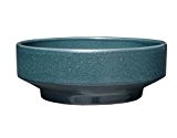 Keramik Pflanzschale Grabschale Deko-Schale rund frostfest Ø 38 x 14 cm, Farbe effekt grün, Form 059.L38.66 mit Bodenloch - Qualität ...