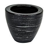 Keramiktopf Blumentopf Keramik Übertopf Vigo D 10 cm schwarz handgemalt