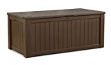 Keter 17190202 Kissenbox Jumbo Storage Box 570 L Holzoptik, Kunststoff, braun